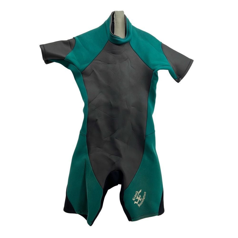 Vintage Surf Wetsuit Half Size Liquid‎ Foundation Black Men’s